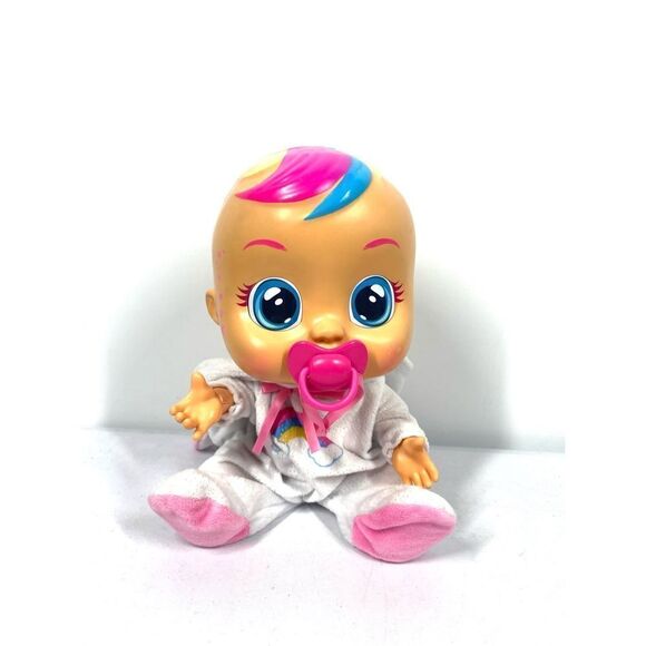 Cry Babies Doll Dreamy the Unicorn Hooded Outfit Pacifier Cries Real Tears 12” - Picture 4 of 9